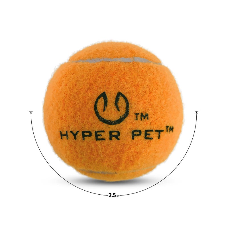Hyper Pet Tennis Balls for Dogs (Safe Ball for Exercise and Training) Interactive Dog Toys work with Hyper Pet K9 Kannon K2 Dog Ball Launcher - 4 Pack 2.5" Orange - Image 2